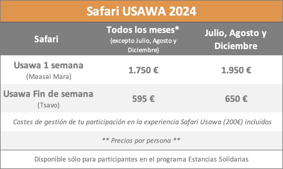 Safaris Usawa - Precios 2024